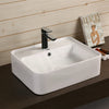 Above Counter Basin Rectangle Ceramic With Overflow Gloss White