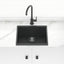 530X460X200mm Carysil Black Single Bowl Granite Kitchen/ Laundry Sink Top/ Under Mount Kitchen