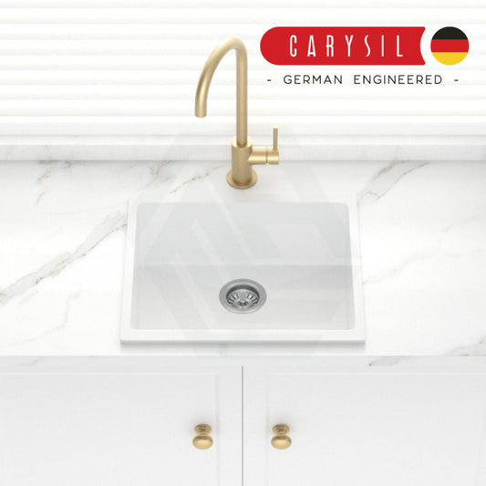Carysil Granite Kitchen Sink Single Bowl 530mm White