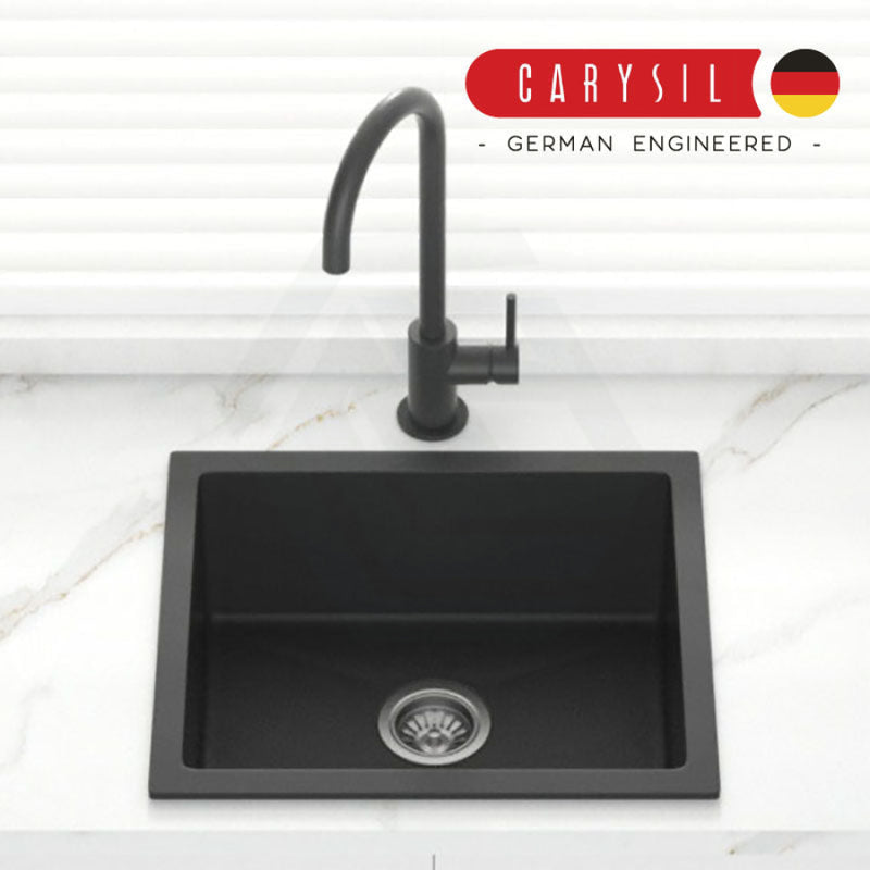 Carysil Granite Kitchen Sink Single Bowl 533mm Black