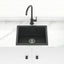 533X457X205mm Carysil Black Single Bowl Granite Kitchen/ laundry Sink Top/ flush/ Under Mount