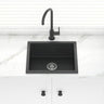 533X457X205mm Carysil Black Single Bowl Granite Kitchen/ laundry Sink Top/ flush/ Under Mount