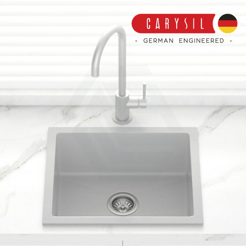 Carysil Granite Kitchen Sink Single Bowl 533mm Concrete Grey