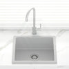 533X457X205Mm Carysil Concrete Grey Single Bowl Granite Kitchen/laundry Sink Top/flush/under Mount