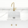 533X457X205mm Carysil White Single Bowl Granite Kitchen/ Laundry Sink Top/ Flush/ Under Mount