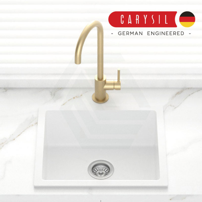 Carysil Granite Kitchen Sink Single Bowl 533mm White