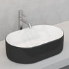 Above Counter Ceramic Basin Oval Gloss Black White