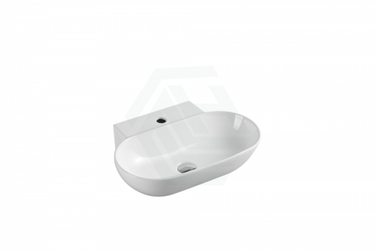 560X400X125Mm Wall Hung Ceramic Oval Basin With Tap Hole Basins