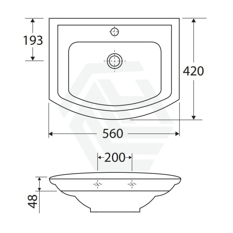 1 Tap Hole Wall Hung Basin Configuration