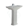 560X420X840Mm Rak Washington Pedestal Basin In Gloss Ivory Freestanding 1 Or 3 Tap Holes Available