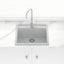 Carysil Granite Kitchen Sink Single Bowl 560mm Concrete Grey