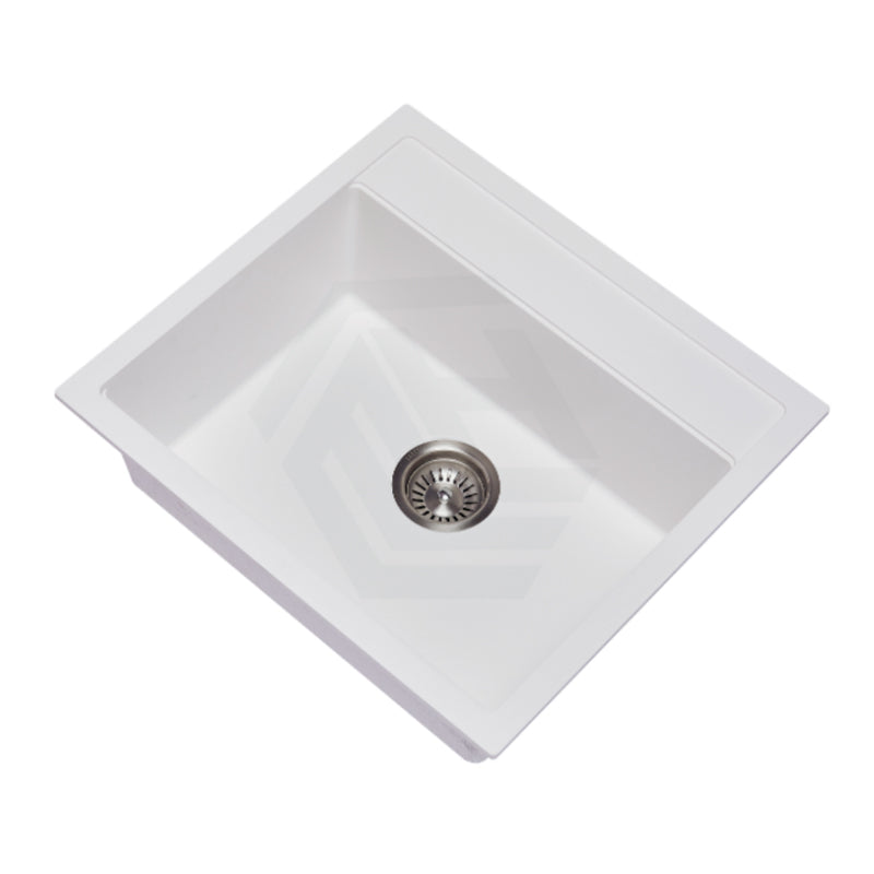 560x510x200mm Carysil Granite Single Bowl Kitchen/Laundry Sink Top/Flush/Under Mount Variant Colour Available