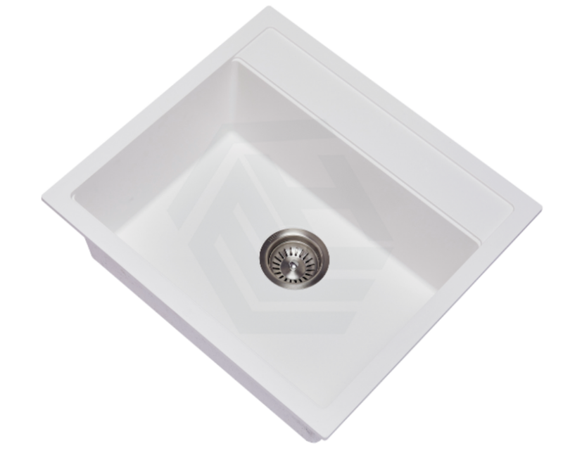 560X510X200Mm Carysil White Single Bowl Granite Top/flush/under Mount Kitchen/laundry Sink