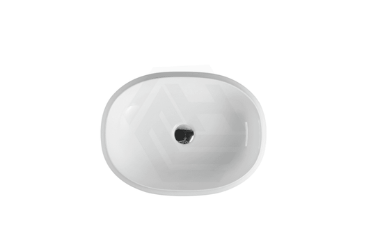 570X420X160Mm Above Counter Ceramic Basin Gloss White Oval Basins