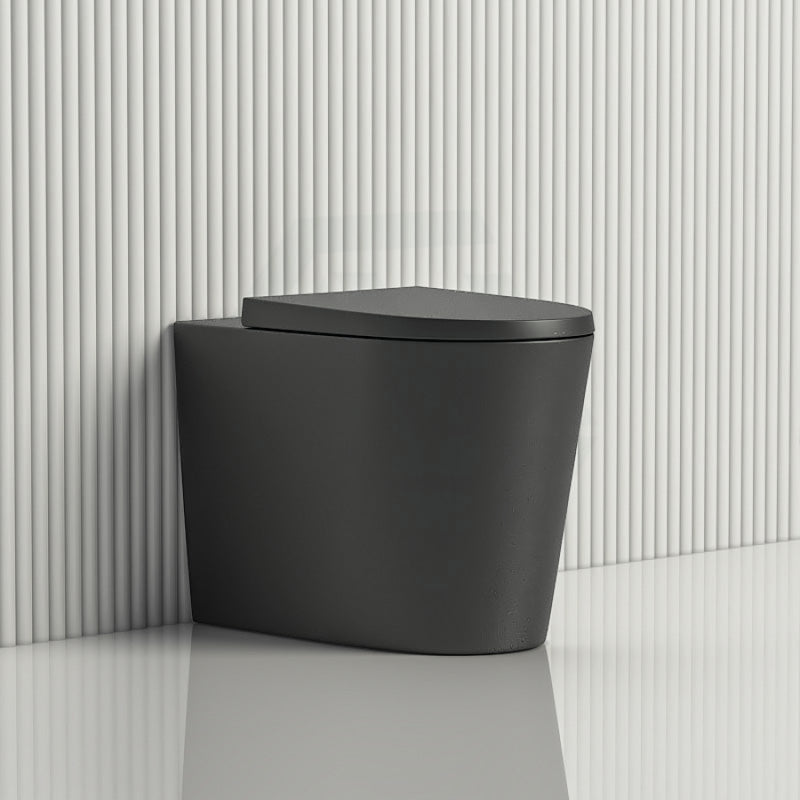 575X360X415Mm Avis Matt Black Wall Faced Floor Toilet Pan With Rimless Flush For Bathroom Pans
