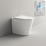 Ceramic Toilet Floor Pan Rimless Comfort Height 580mm