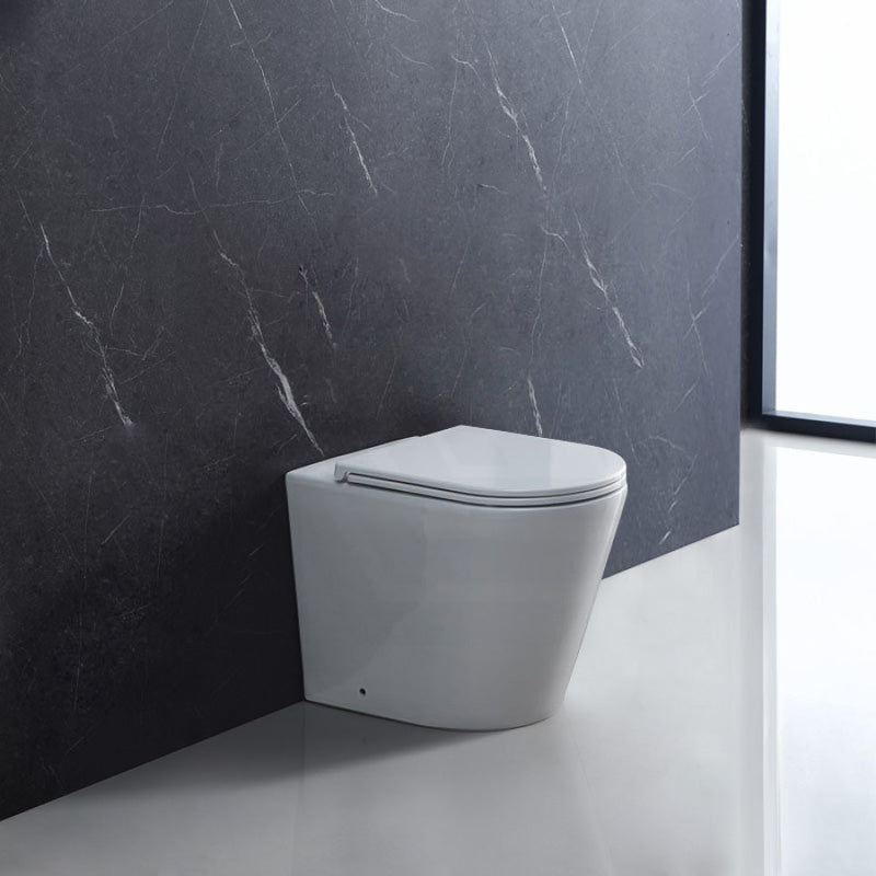Zara 580X360X420Mm Bathroom Toilet Floor Pan Rimless Flushing Comfort Height Ceramic Floor