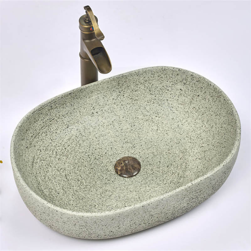 580X400X150Mm Oval Porcelain Above Counter Basin