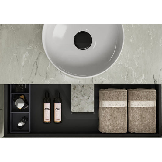750 - 1800Mm Carita Wall Hung Vanity Natural Timber Grains Cabinet Only & Stone Top Available For