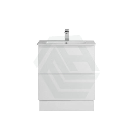 600-1500Mm Bathroom Floor Vanity Freestanding Gloss White Polyurethane Pvc Kick-Board Cabinet Only 