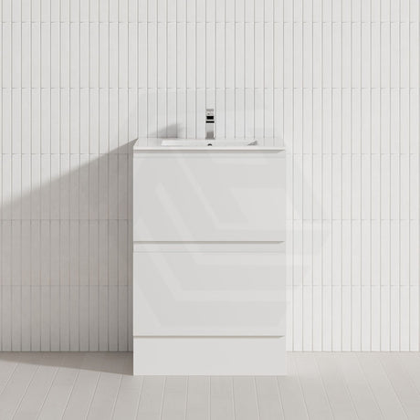 600-1500Mm Bathroom Floor Vanity Freestanding Gloss White Polyurethane Pvc Kick-Board Cabinet Only 