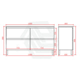 600-1500Mm Bathroom Freestanding Vanity With Legs Gloss White Polyurethane Pvc Cabinet Only 