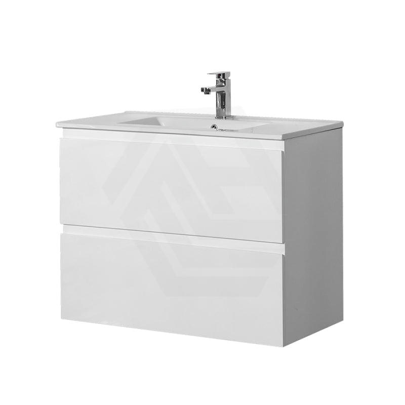 900X460X560Mm Bathroom Wall Hung Vanity Gloss White Polyurethane Pvc Floor Cabinet Only &