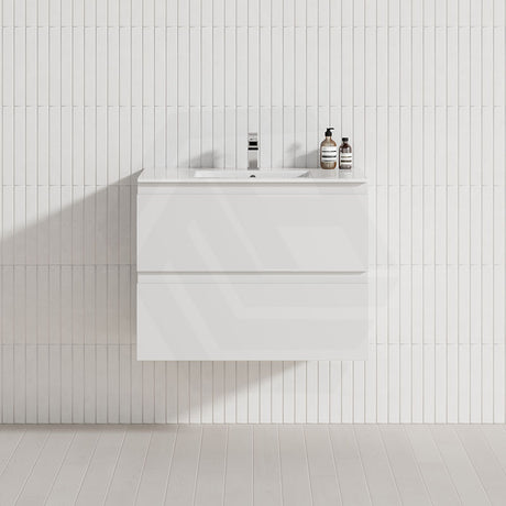 900Mm Wall Hung Pvc Vanity With Matt Black Finish Shaker Style Cabinet Only For Bathroom 