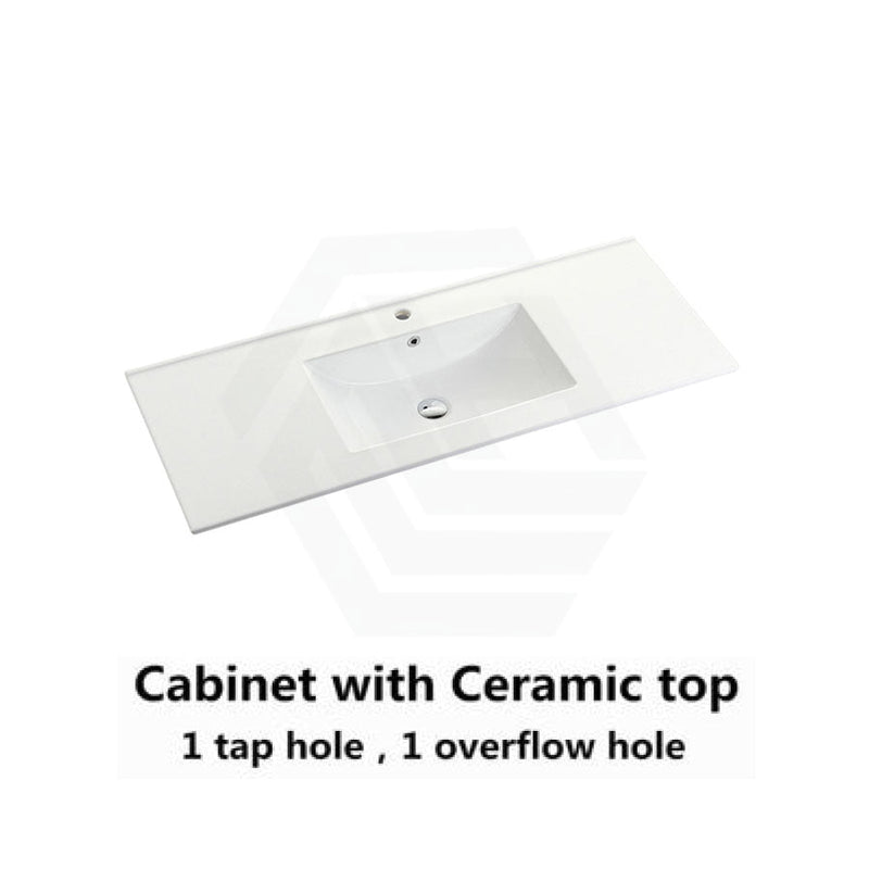 600-1500Mm Berge Freestanding Bathroom Floor Vanity White Oak Wood Grain Pvc Filmed Cabinet Only &