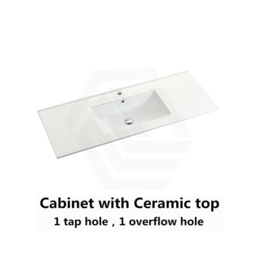 600-1500Mm Berge Freestanding Bathroom Floor Vanity White Oak Wood Grain Pvc Filmed Cabinet Only 