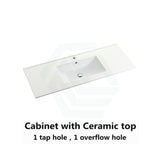 600-1500Mm Berge Freestanding Bathroom Floor Vanity White Oak Wood Grain Pvc Filmed Cabinet Only 