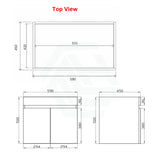 600-1500Mm Berge White Oak Wall Hung Vanity With Left / Right Drawer And Ceramic Poly Tops Options