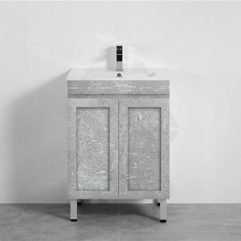 600-1500Mm Boston Plywood Freestanding With Legs Bathroom Vanity Concrete Grey Shaker Style Left /