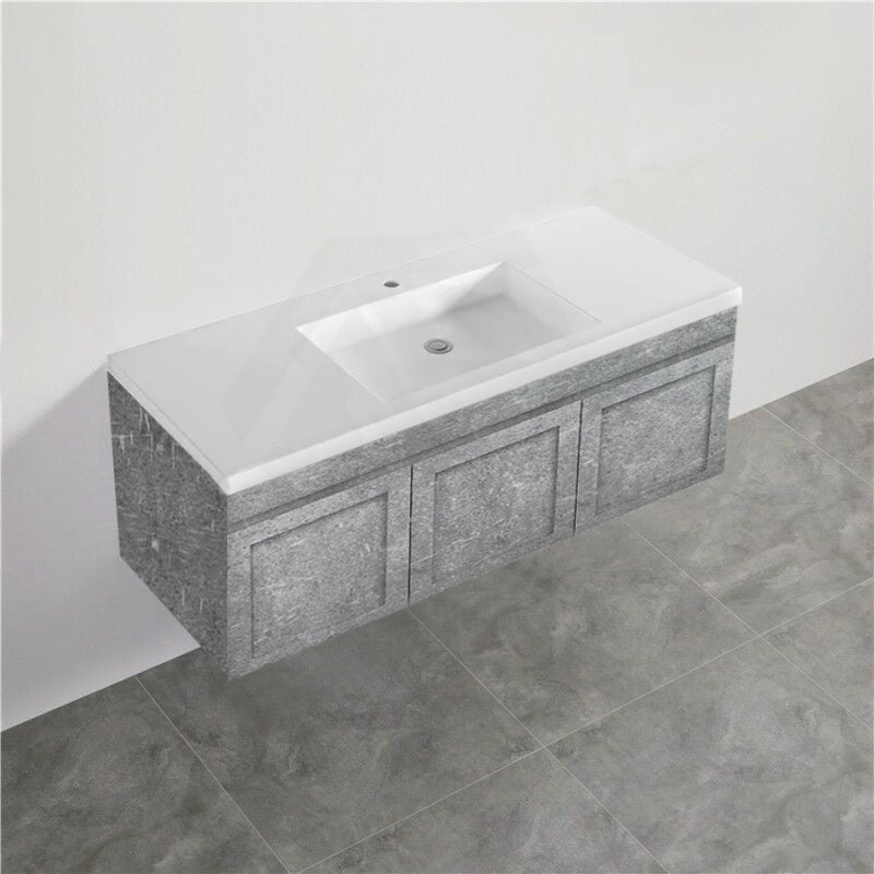 600-1500Mm Boston Plywood Wall Hung Bathroom Floating Vanity With Left / Right Drawers Concrete