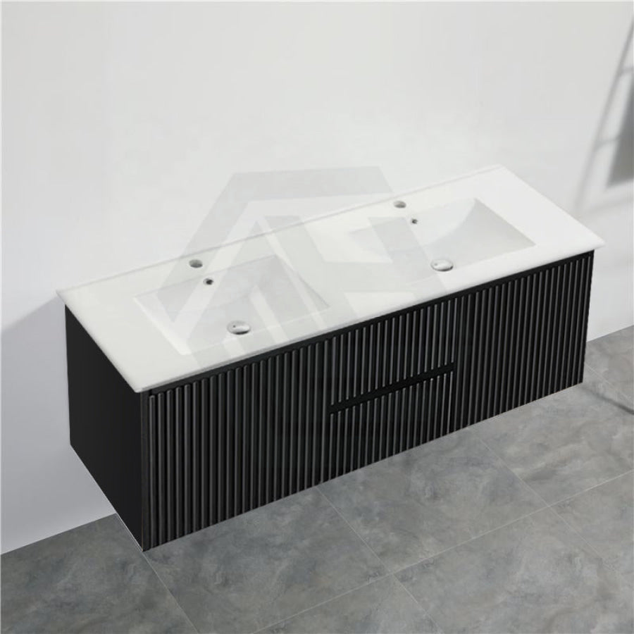 600-1500Mm Brindabella Wall Hung Bathroom Floating Vanity Matt Black Pvc Board Cabinet Only&Ceramic