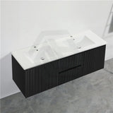 600-1500Mm Brindabella Wall Hung Bathroom Floating Vanity Matt Black Pvc Board Cabinet Only&Ceramic