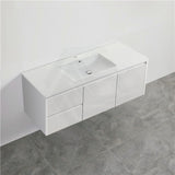 600-1500Mm Brindabella Wall Hung Bathroom Floating Vanity Matt White Pvc Board Cabinet Only&Ceramic
