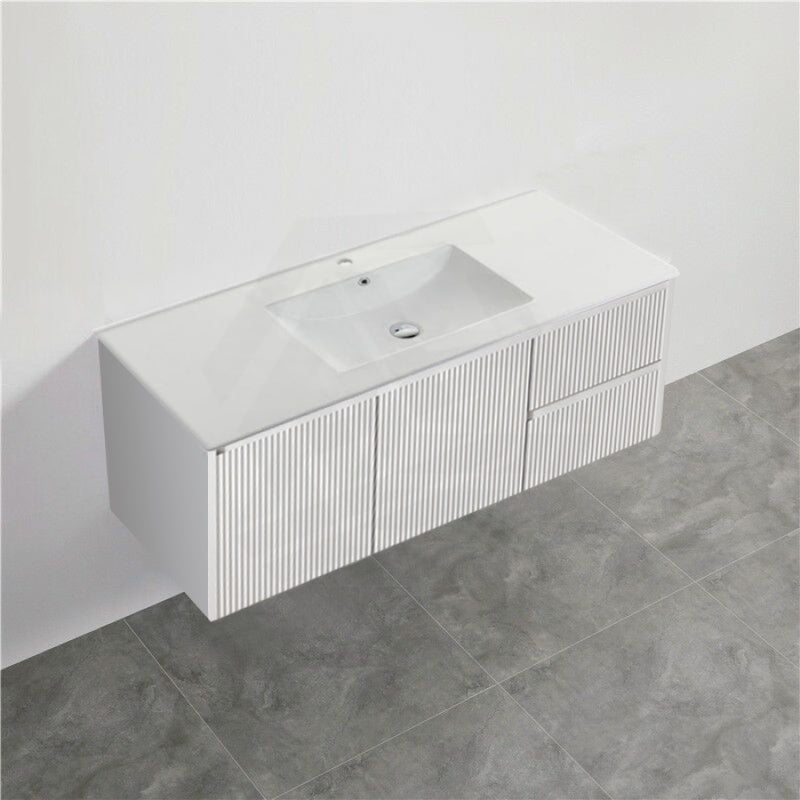 600-1500Mm Brindabella Wall Hung Bathroom Floating Vanity Matt White Pvc Board Cabinet Only&Ceramic