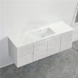 600-1500Mm Brindabella Wall Hung Bathroom Floating Vanity Matt White Pvc Board Cabinet Only&Ceramic
