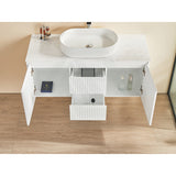 600-1500Mm Brindabella Wall Hung Bathroom Floating Vanity Matt White Pvc Board Cabinet Only&Ceramic