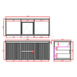 600-1500Mm Brindabella Wall Hung Bathroom Floating Vanity Matt White Pvc Board Cabinet Only&Ceramic