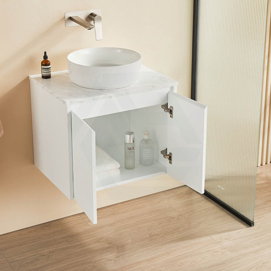 600-1500Mm Brindabella Wall Hung Bathroom Floating Vanity Matt White Pvc Board Cabinet Only&Ceramic