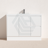 600-1500Mm Ceto Brighton Freestanding Vanity With Kickboard Matt White Pvc Board Cabinet Only