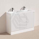 600-1500Mm Ceto Brighton Freestanding Vanity With Kickboard Matt White Pvc Board Cabinet Only