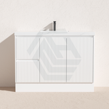 600-1500Mm Ceto Brighton Freestanding Vanity With Kickboard Matt White Pvc Board Cabinet Only