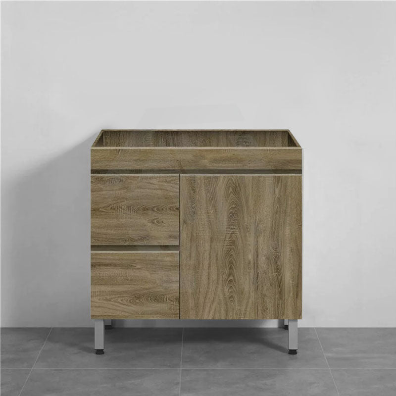 600-1500Mm Freestanding Bathroom Vanity Dark Oak Cabinet Only 900Mm(Left Drawers) / Only Without