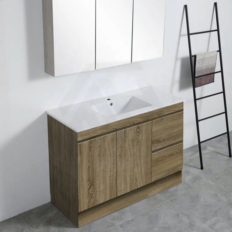 600-1500Mm Freestanding Kickboard Bathroom Vanity Dark Oak Cabinet Only 1200Mm(Right Drawer-Single