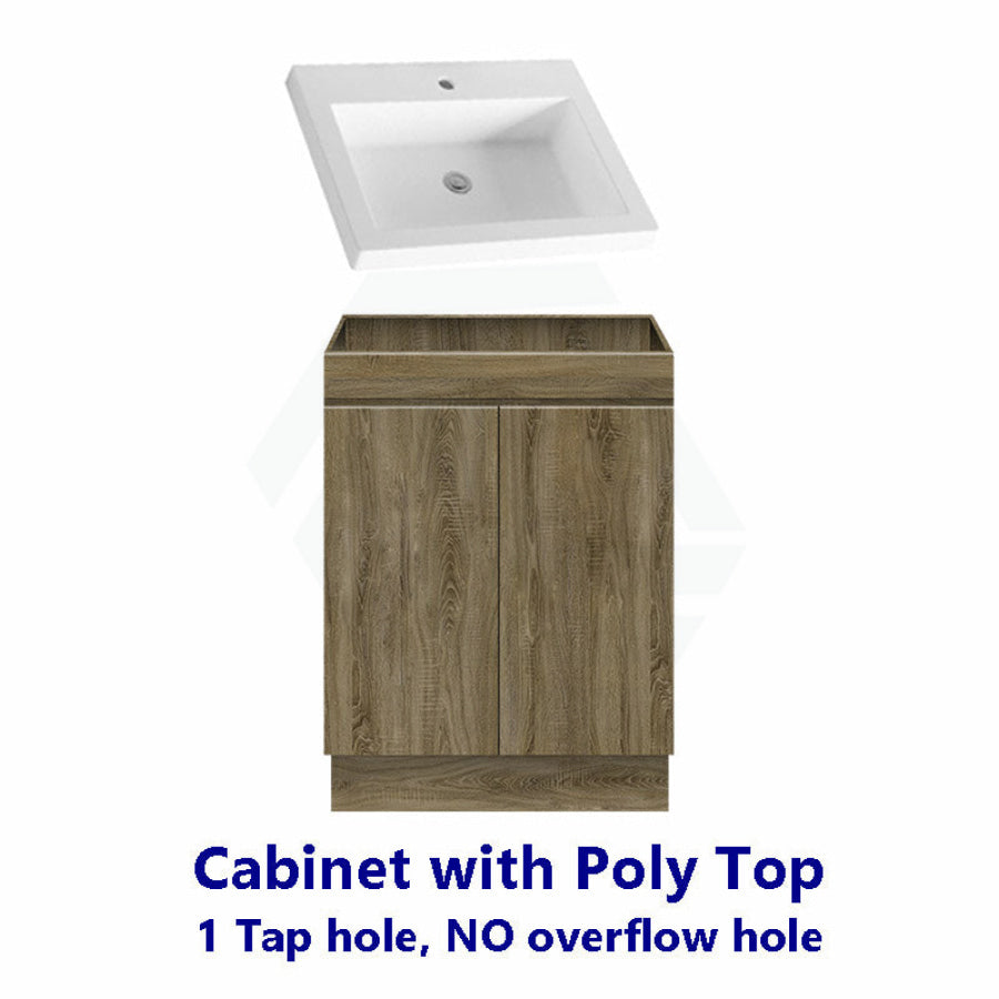 600-1500Mm Freestanding Kickboard Bathroom Vanity Dark Oak Cabinet Only 600Mm / With Single Bowl