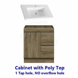 600-1500Mm Freestanding Kickboard Bathroom Vanity Dark Oak Cabinet Only 750Mm(Right Drawer) / With