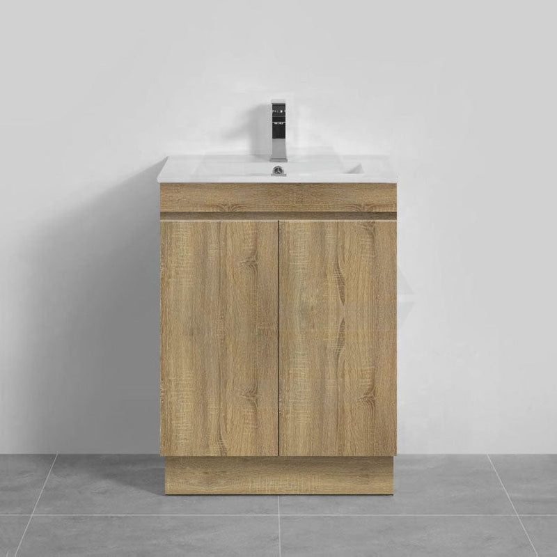 600-1500Mm Freestanding Kickboard Bathroom Vanity Light Oak Cabinet Only Vanities With